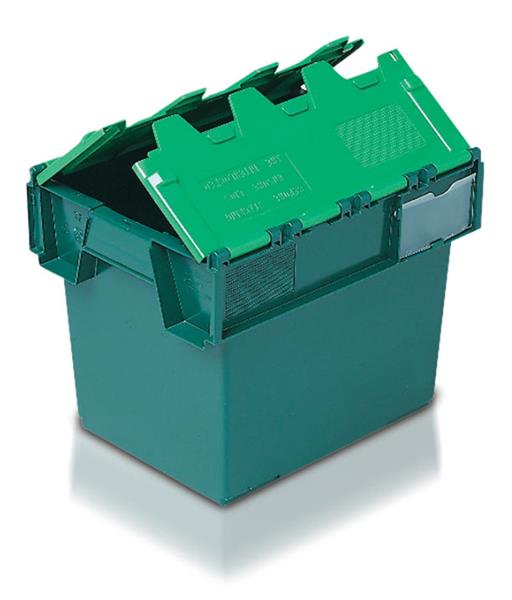 Tote Boxes Rugged Attached Lid Wide Range of Sizes.